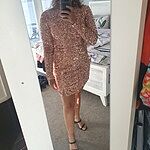 Vibe All Day Sequin Mini Dress Gold